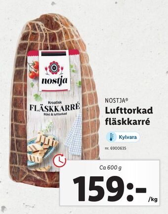 Lidl Lufttorkad fläskkarré erbjuda
