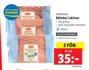 Lidl Skinka i skivor erbjuda