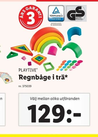 Lidl Regnbåge i trä erbjuda