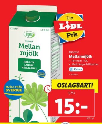 Lidl Mellanmjölk erbjuda