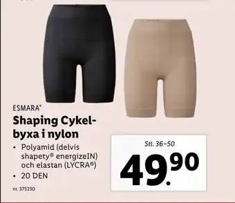 Lidl Shaping Cykel byxa i nylon erbjuda