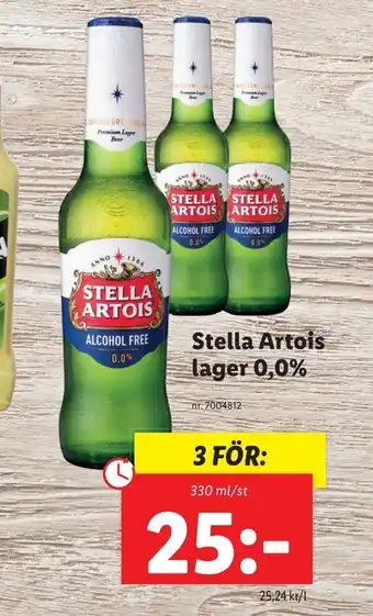 Lidl Stella Artois. lager 0,0% erbjuda