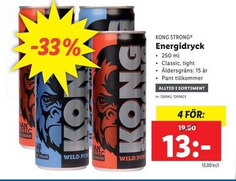Lidl Energidryck erbjuda