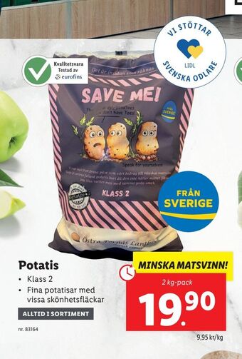 Lidl Potatis erbjuda