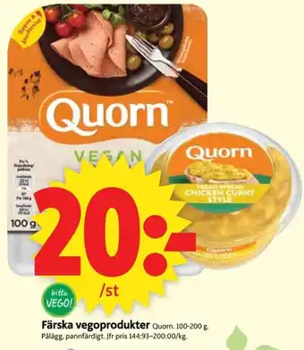 Quorn Färska vegoprodukter 100-200 g