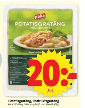 ICA Supermarket Peka Potatisgratäng, Rotfruktsgratäng 700-800 g erbjuda