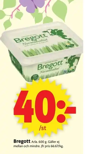 ICA Supermarket Arla Bregott 600 g erbjuda