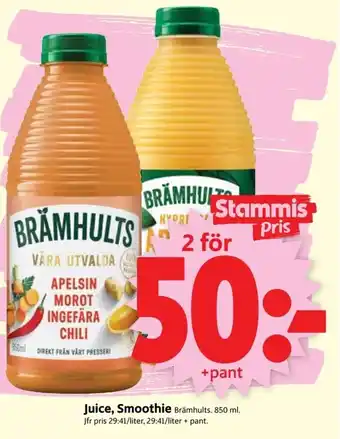 ICA Supermarket Brämhults Juice, Smoothie 850 ml erbjuda