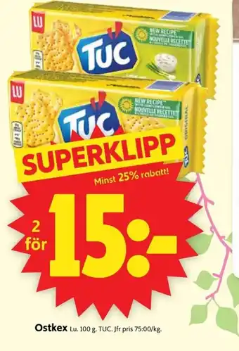 ICA Supermarket Lu Ostkex TUC 100g erbjuda
