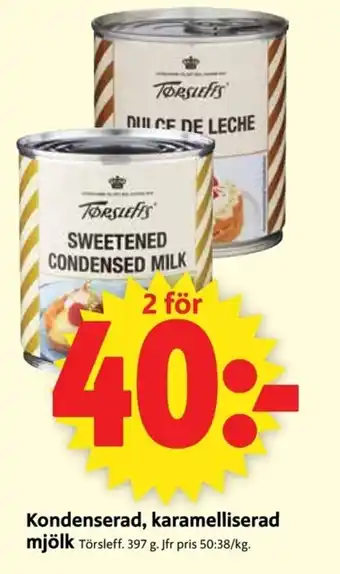 Törsleff Kondenserad, karamelliserad mjölk 397 g