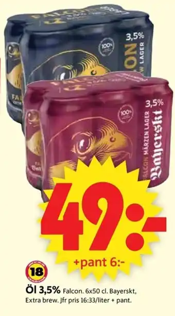 Falcon Öl 3,5% 6x50 cl
