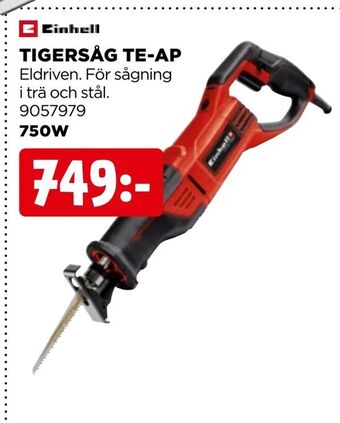 Jem&Fix Tigersåg te-ap erbjuda