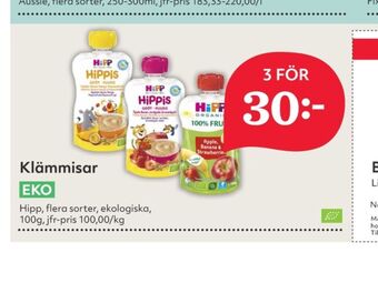 Hemköp Hipp barnmat erbjuda