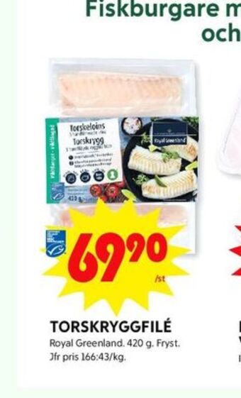 ICA Kvantum Royal greenland torskfilé erbjuda