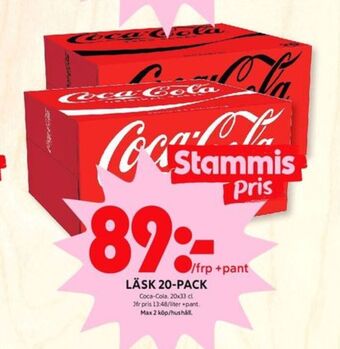 ICA Kvantum Coca cola zero läskedryck erbjuda