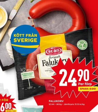 Willys Scan falukorv erbjuda