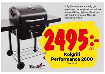 City Gross Kolgrill Performance 2600 erbjuda