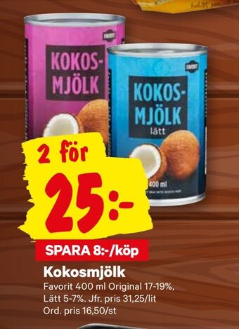 City Gross Kokosmjölk erbjuda