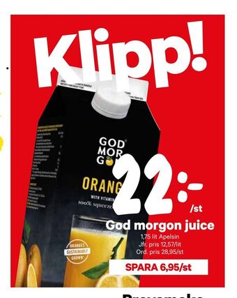 City Gross God morgon juice erbjuda