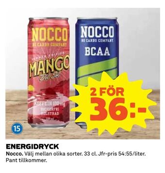 Coop Extra Energidryck erbjuda