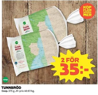 Coop Konsum Tunnbröd erbjuda