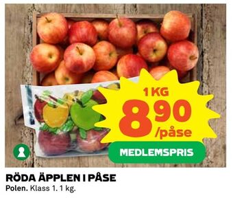 Coop Extra Röda äpplen i påse erbjuda