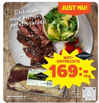 Stora Coop Biff/entrecote erbjuda