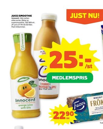 Coop Forum Juice/smoothie erbjuda