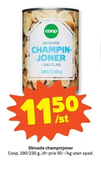 Coop Forum Skivade champinjoner erbjuda