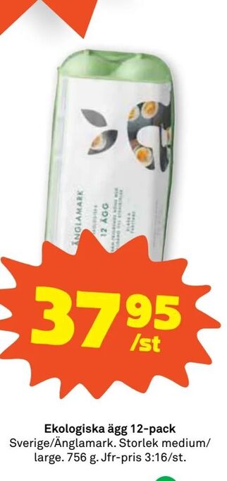 Stora Coop Ekologiska ägg 12-pack erbjuda