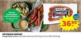 Coop Kryddiga korvar erbjuda