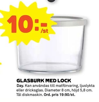 Stora Coop Glasburk med lock erbjuda
