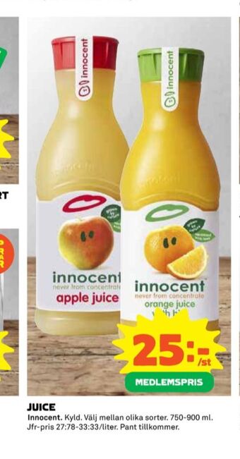 Coop Innocent juice erbjuda