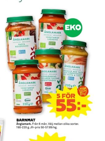 Stora Coop Änglamark barnmat erbjuda