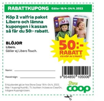 Stora Coop Up & go imageannons erbjuda