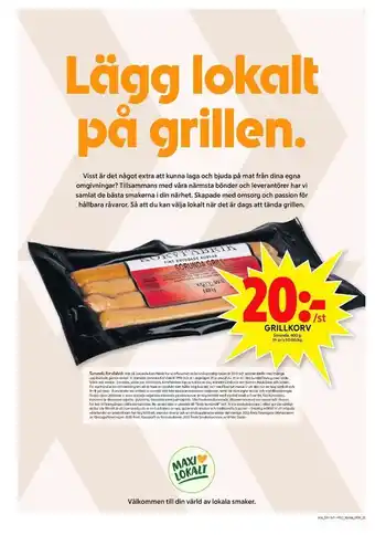 ICA Maxi Sorunda chark grillkorv erbjuda