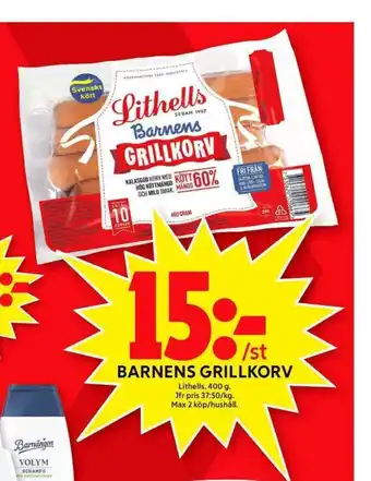ICA Maxi Lithells grillkorv erbjuda