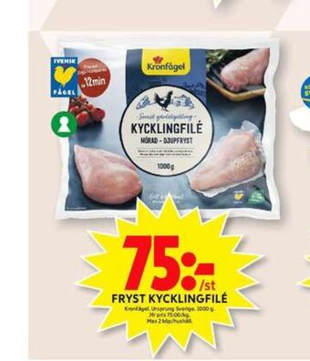 ICA Maxi Kronfågel kycklingfilé erbjuda