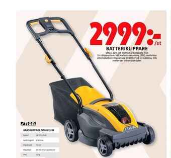 ICA Maxi Stiga gräsklippare erbjuda