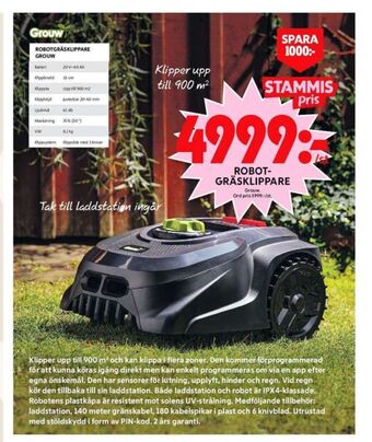 ICA Maxi Grouw robotgräsklippare erbjuda