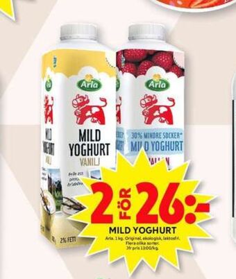ICA Maxi Arla yoghurt erbjuda