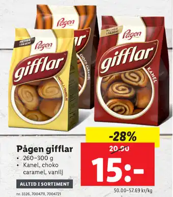 Lidl Pågen grifflar 260-300g erbjuda
