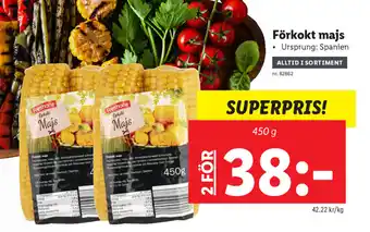 Lidl Förkokt majs 2x450g erbjuda