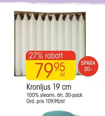 Kronljus 19 cm