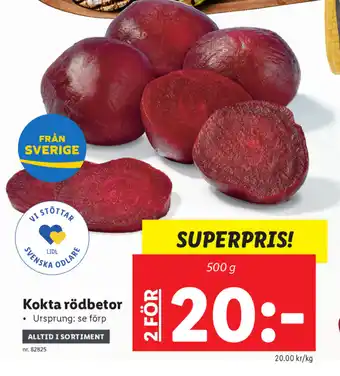 Kokta rödbetor 2x500g