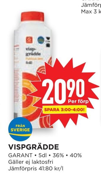 Willys Hemma Vispgrädde erbjuda
