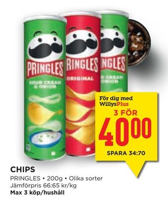 Willys Hemma Chips erbjuda