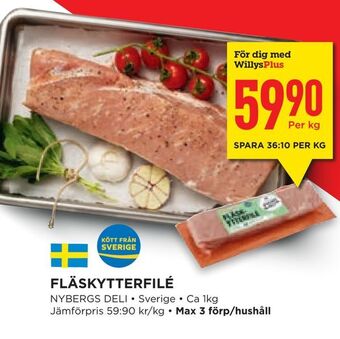 Willys Hemma Fläskytterfilé erbjuda