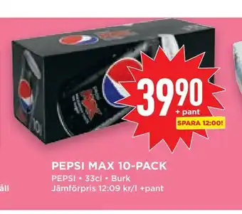 Willys Hemma Pepsi max 10-pack erbjuda