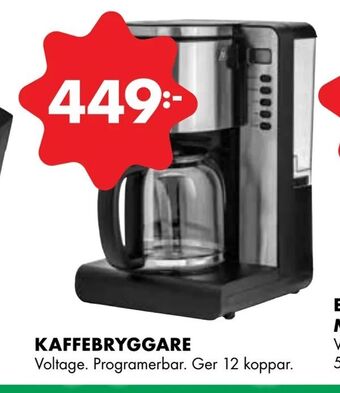 ÖoB Kaffebryggare erbjuda